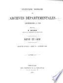 Inventaire sommaire des Archives départementales antérieures à 1790: Articles 1-455