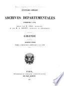 Inventaire-sommaire des Archives départementales antérieures à 1790: Articles C1 à C3112