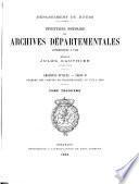 Inventaire sommaire des archives départementales antérieures à 1790: B 1711-3228