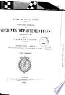 Inventaire sommaire des archives départementales antérieures à 1790: B1-540