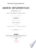 Inventaire sommaire des archives départementales antérieures à 1790, Cher