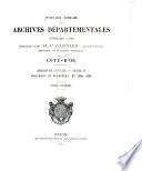 Inventaire sommaire des Archives départementales antérieures à 1790, Côte d'Or
