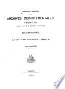 Inventaire sommaire des Ârchives départementales antérieures à 1790, Haute-Saône