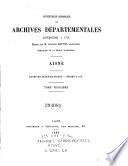 Inventaire sommaire des archives départementales antérieures à 1790