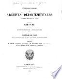 Inventaire sommaire des Archives départementales antérieures à 1790