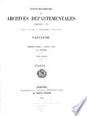 Inventaire-sommaire des archives départementales antérieures a 1790