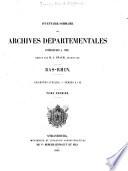 Inventaire sommaire des Archives départementales antérieures à 1790