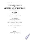 Inventaire sommaire des Archives départementales antérieures à 1790