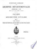 Inventaire sommaire des archives départementales antérieures à 1790