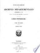 Inventaire-Sommaire des Archives Départementales Antérieures a 1790