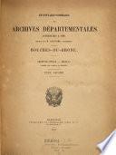 Inventaire-Sommaire des Archives Départementales Antérieures a 1790