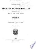 Inventaire sommaire des Archives départementales antérieures à 1790