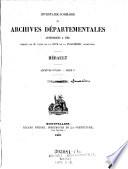 Inventaire sommaire des archives départementales antérieures à 1790