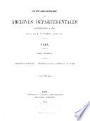 Inventaire-sommaire des archives départementales antérieures a 1790