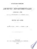 Inventaire sommaire des Archives départementales antérieures à 1790