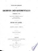 Inventaire-Sommaire des Archives Départementales Antérieures a 1790