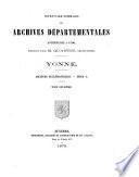 Inventaire-sommaire des Archives départementales antérieures à 1790