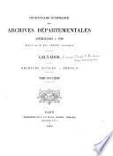 Inventaire sommaire des Archives départementales antérieures à 1790