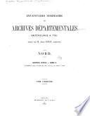 Inventaire sommaire des Archives départementales antérieures à 1790, Nord: Nos. 2339 à 2787