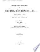 Inventaire sommaire des Archives départementales antérieures à 1790, Nord: Nos. 2788 à 3228
