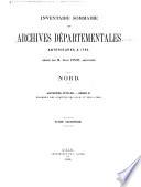 Inventaire sommaire des Archives départementales antérieures à 1790, Nord: Nos. 3390 à 3665