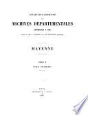 Inventaire-sommaire des Archives départementales antérieures à 1790: Nos. 1 à 2271