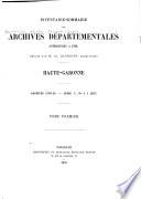 Inventaire-sommaire des Archives départementales antérieures à 1790: Nos 1 à 2275, rédigé par A. Baoudouin