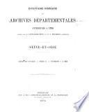 Inventaire sommaire des Archives départementales antérieures à 1790: Nos. 2948 à 3993