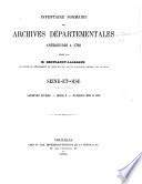 Inventaire sommaire des Archives départementales antérieures à 1790: Nos. 3994 à 4901