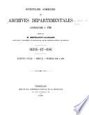 Inventaire sommaire des Archives départementales antérieures à 1790: Nos. 4902 - 5863