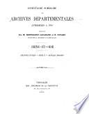 Inventaire sommaire des Archives départementales antérieures à 1790: Nos. 5864 - 6930