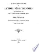Inventaire-sommaire des Archives départementales antérieures à 1790, Seine-Inférieure: Nos 6221-7370
