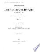 Inventaire sommaire des Archives départementales antérieures à 1790, Tarn: Archives civiles, série C, nos. 425-851, série D, série E, nos. 1-687