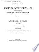 Inventaire sommaire des Archives départementales antérieures à 1790, Var
