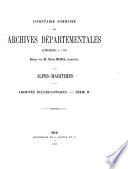 Inventaire sommaire des archives départementales antérieures à 1792 rédigé