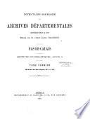 Inventaire sommaire des archives départementales du Pas-de-Calais