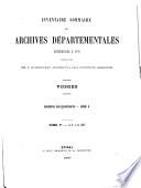 Inventaire-sommaire des archives départementales ...