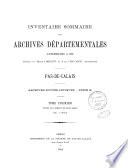 Inventaire sommaire des Archives departementales ...