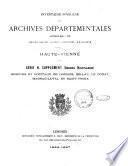 Inventaire-sommaire des archives départementales ...
