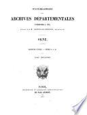 Inventaire-sommaire des archives départementales. Orne, par m. Gravelle-Desulis [and others].