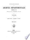 Inventaire-sommaire des archives départementales. Vosges, par L. Duhamel [and others].