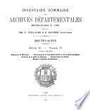 Inventaire sommaire des Archives départmentales antérieures à 1790