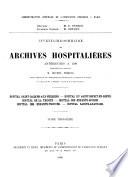 Inventaire-sommaire des Archives hospitalières antérieures à 1790