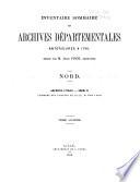 Inventaire sommaires des Archives départementales antérieures à 1790, Nord