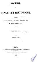Investigateur, journal de la Sociëtë des Ëtudes Historiques, ancien Institut Historique