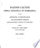 Ioannis Calvini opera quae supersunt omnia