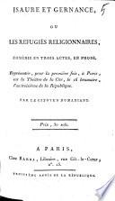 Isaure et Gernance, ou Les refugiés religionnaires,