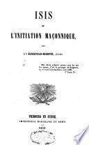 Isis ou l'initiation maçonnique