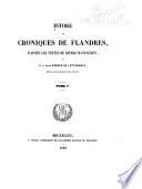 Istore et chroniques de Flandres