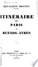 Itinéraire de Paris à Buenos-Ayres